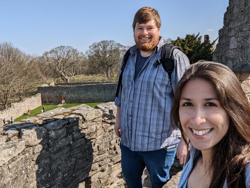 David and Audrey on Craigmiller Castle