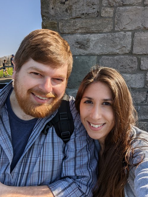David and Audrey outside Craigmiller Castle